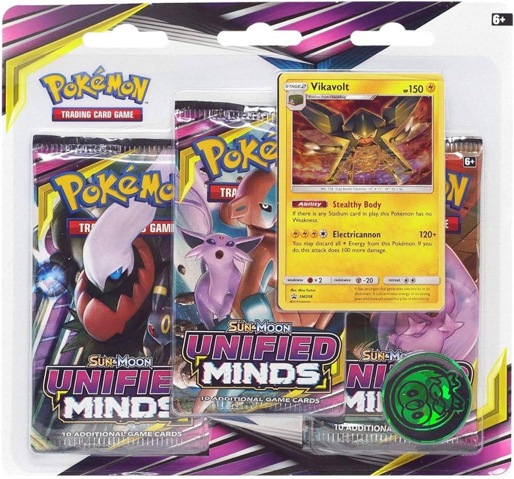 Triple Blister Pack from Unified Minds Pokémon card set